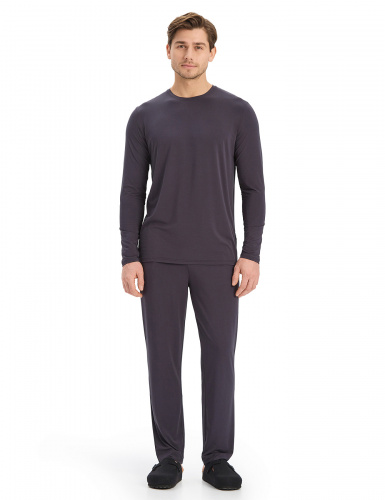 ЛОНГСЛИВ NORVEG BAMBOO ТЕМНО-СЕРЫЙ