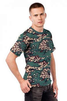 ФУТБОЛКА КАМУФЛИРОВАННАЯ, Х/Б, ЛЯГУШКА