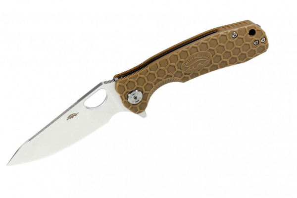 Нож Honey Badger Leaf M (HB1299) с песочной рукоятью