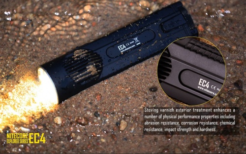 Фонарь EC4 Cree XM-L2 U21000 люмен 520часов 322м  2*18650/4*CR123