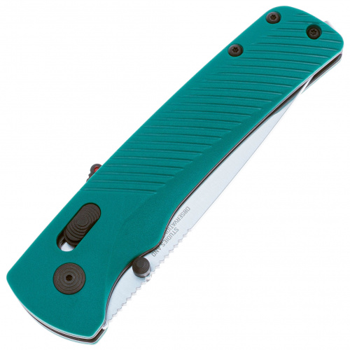 Нож SG_11-18-13-41 Flash AT Petrol -полуавтом, рук-ть зелен.GRN, клинок черн, D2