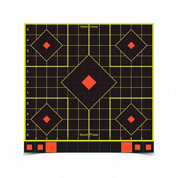 Мишень самоклеящаяся осыпающаяся Birchwood Shoot•N•C Sight-In Target, 12", 5шт.