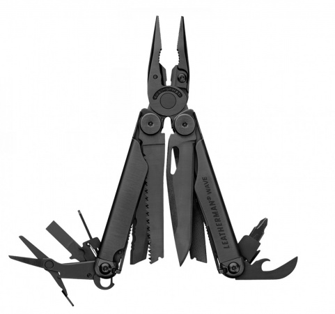 Мультитул LEATHERMAN Wave Plus black, 18 инстр, 10см, чехол нейлон