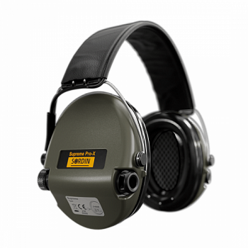 Наушники активные MSA Sordin Supreme Pro-X Leather (хаки/черная кожа)