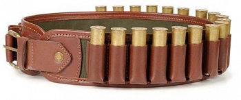 Патронташ открытый на 24 патрона (12-16 кбр) "Тайга" / Коричневый /
