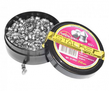Пульки STALKER Pointed pellets, калибр 4,5мм, вес 0,57г (250 шт./бан.) (60 шт./у