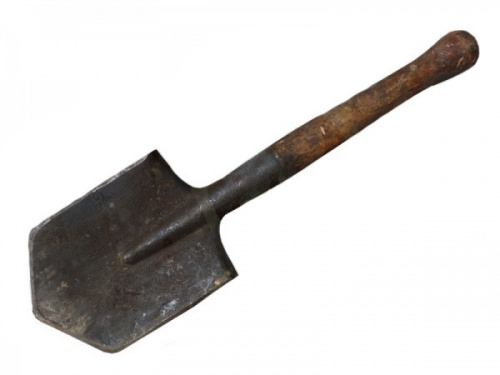 Лопата малая пехотная "обр. ВОВ" С КЛЕЙМОМ  "ОТК ГМЗ 45 г" Горьковский  Металург