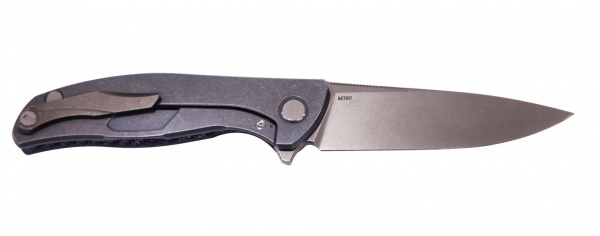 Нож МБШ [Флиппер 95] Складной  95мм, M390, титан джинс