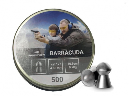 Пуля пневм. Borner "Barracuda", для винт.,  4,5 (500 шт.) 0,70гр.