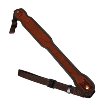 Ремень оружейный CZ кожа/резина - светлый