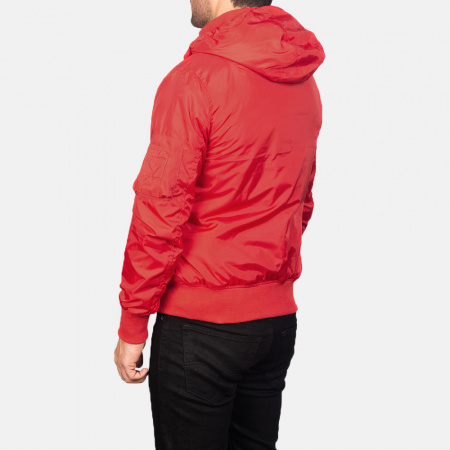 КУРТКА MA-1 HOODED RED/RED