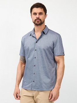 РУБАШКА МУЖ КОРОТКИЙ РУКАВ G143-PM-LT1636 (СИНЕ-СЕРЫЙ)