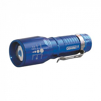 Фонарь ручной "СИБИРСКИЙ СЛЕДОПЫТ-Вега" с зажимом, 1L, zoom, 3хААА/120/