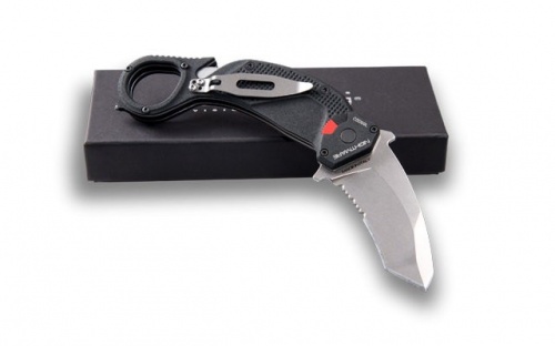 Нож-танто"NIGHTMARE-Karambit "скл.,ст.N690(58HRC),кл.STONE WASHED-изогнут.,серре Нож-танто"NIGHTMARE-Karambit "скл.,ст.N690(58HRC),кл.STONE WASHED-изогнут.,серре