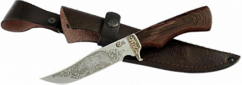 Нож Юнкер кован,ст95х18,венги,литье,гравировка