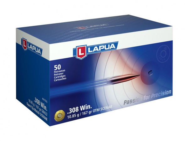 Патрон к.308Win 10,85гр.LAPUA Scenar 1шт