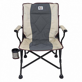 Кресло складное CONDOR с подлокот. с накл спинкой  р.53*66*44 см, цвет св/т-сер