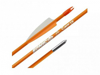 Стрела лучная фибергласс Centershot Sonic 26 оперение Parabolic 3 оранжевая