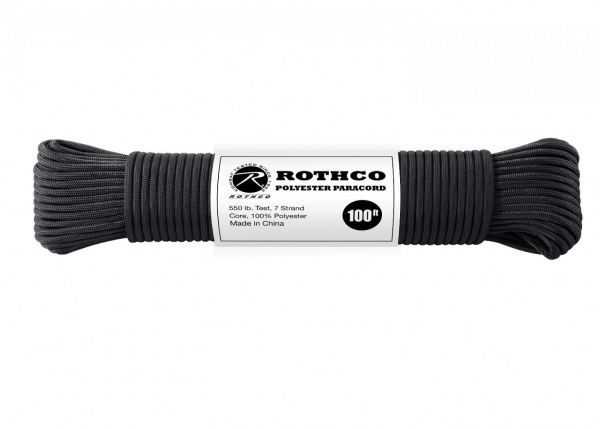 ШНУР POLYESTER PARACORD 50 FT / BLACK