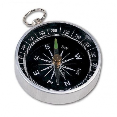 Компас ДС 45В б/крышки с фикс серебристый