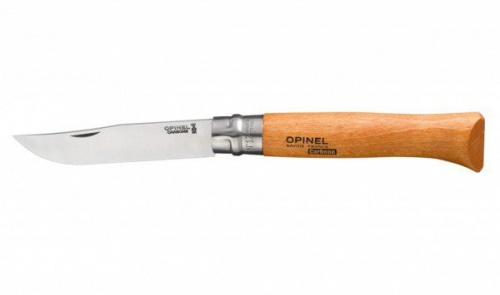 Нож складной Opinel №12 VRN Carbon Tradition (карбон. сталь, рукоять бук)