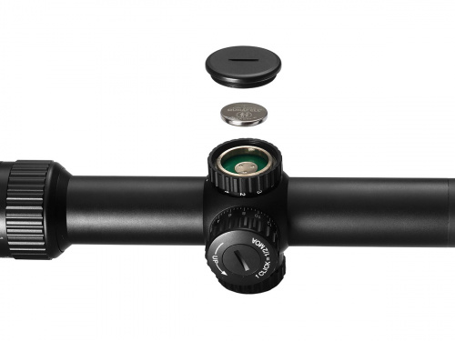 Прицел Gaut Nephrite 1-4х24, сетка 60, подстветка красная, 30мм, 1/2 МОА