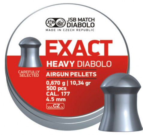 Пуля пневм. JSB Exact Heavy к.4,52мм 0,67гр (500шт/бан)