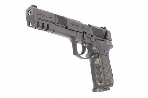 Пистолет пневм. Walther СР 88 Competition (удл. свол, чёрный с чёрн. пласт. накл
