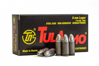 Патрон к.9х19 Люгер об. б/м 115 гр ТПЗ 1уп/50шт