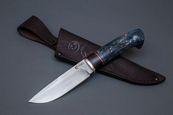 Нож Соболь,ст.Vahadis 10,мельхиор,набор,рукоять из стабилиз.дерева