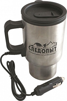 Автокружка "СЛЕДОПЫТ", с подогревом от прикуривателя, пластиковая колба
