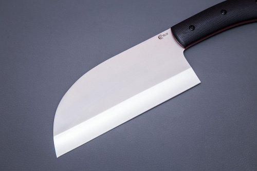 Нож Сербский, ст.95Х18, ц.м. рук.G10 черн., красн.сп. (в чехле)