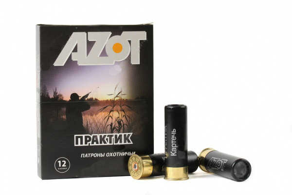 Патрон к.12х70 картечь ПРАКТИК 6,2 Азот 1уп/10шт