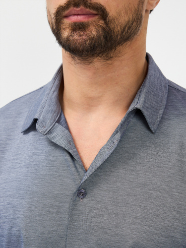 РУБАШКА МУЖ КОРОТКИЙ РУКАВ G143-PM-LT1636 (СИНЕ-СЕРЫЙ)