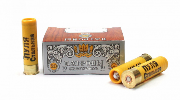 Патрон к.20х70 пуля Тандем стальная п/к СКМ 20гр Импорт 1уп/10шт