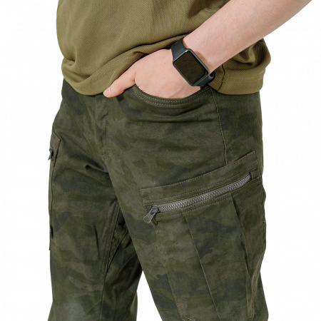 БРЮКИ ЛЕТНИЕ МУЖСКИЕ "КОДАР" (ТЕМНО-ЗЕЛЕНЫЙ КАМУФЛЯЖ)