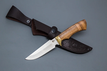 Нож Следопыт, ст.65х13,литье рукоять ценные породы дерева