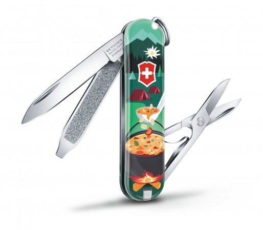 Нож 0.6223.L1907-брелок "Swiss Mountain Dinner"