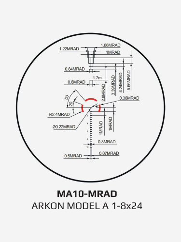 Прицел Arkon Model A 1-8x24