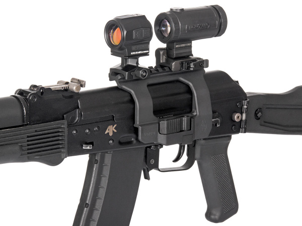 Кронштейн SAG боковой быстросъемный  Picatinny/ACOG для АК TAC , стальн защёлка