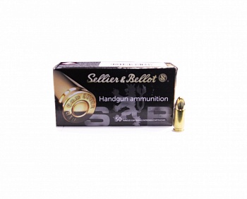 Патрон к.9х19 Luger FMJ 8,0 г S&B 1уп/50шт