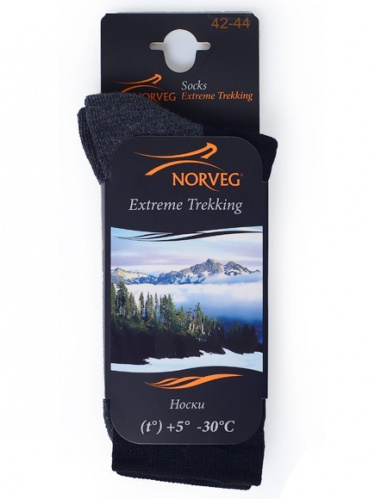 НОСКИ NORVEG EXTREME TREKKING ЧЕРНЫЙ НОСКИ NORVEG EXTREME TREKKING ЧЕРНЫЙ