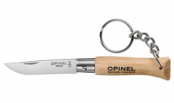 Нож-брелок складной Opinel №4 VRI Tradition Inox (нерж. сталь, рукоять бук)