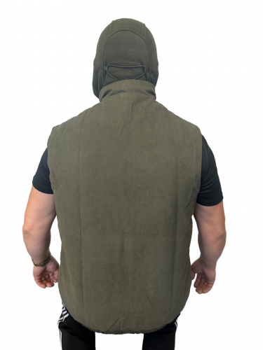ЖИЛЕТ УТЕПЛЕННЫЙ (П/Э 100%, ФЛИС, ХОЛЛОФАН) ХАКИ