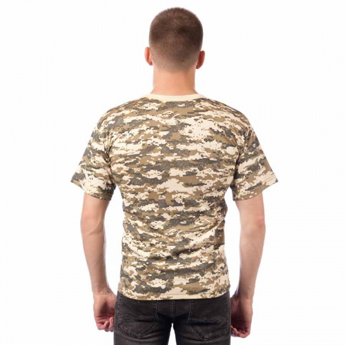 ФУТБОЛКА КАМУФЛИРОВАННАЯ, Х/Б, ЦИФРА СЕРАЯ