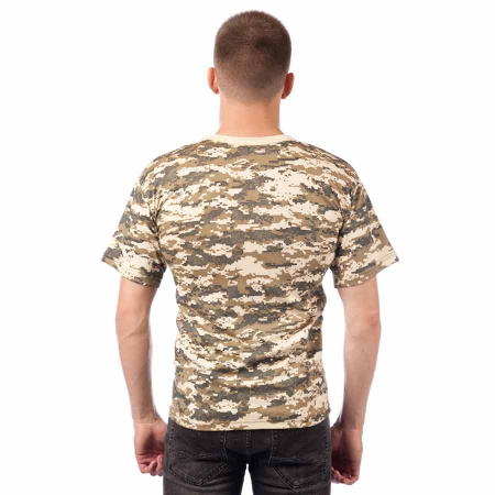 ФУТБОЛКА КАМУФЛИРОВАННАЯ, Х/Б, ЦИФРА СЕРАЯ