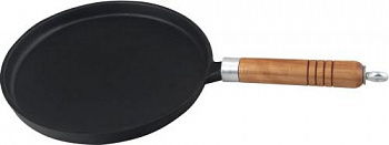 Сковорода блинная чугунная со съемной ручкой CP-23, диам-23см в цв.коробке