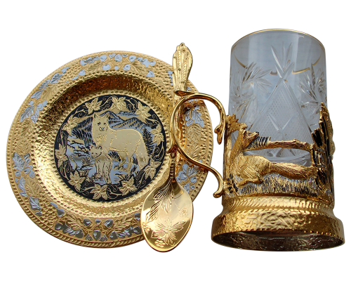 Набор чайный литьё Утиная охота ложка