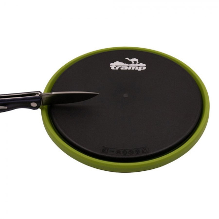 Тарелка Tramp силикон с пласт дном 25,5*25,5*4 (оливковый)