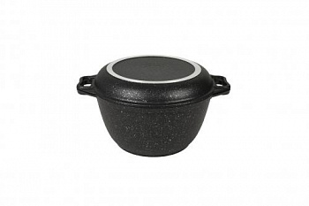 Казан алюм традиц 3л KUKMARA кмт34а,антипригарное покр, крышка-сковорода